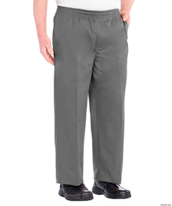 SMA - 4XL Full Elastic Waist Pants For Men - Pull On Cotton Rugger Elastic Waist Pants - High Waisted Pants Wide Leg Pants