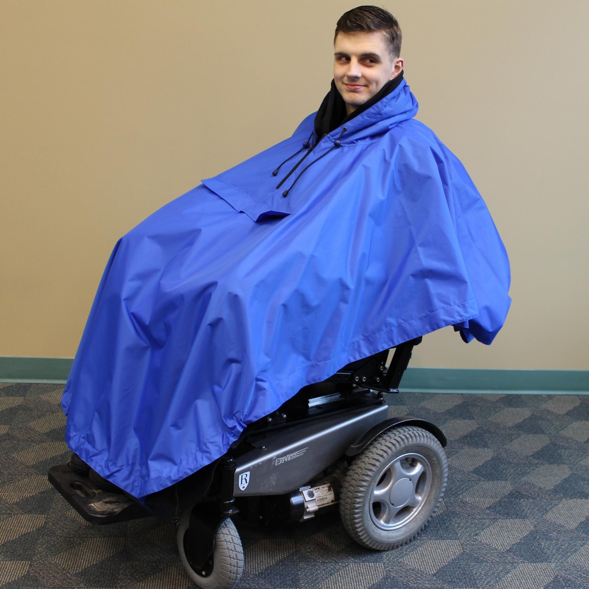 3 in 1 Adaptive Poncho with Seperating Layers-Designed for use with Wheelchairs, Scooters